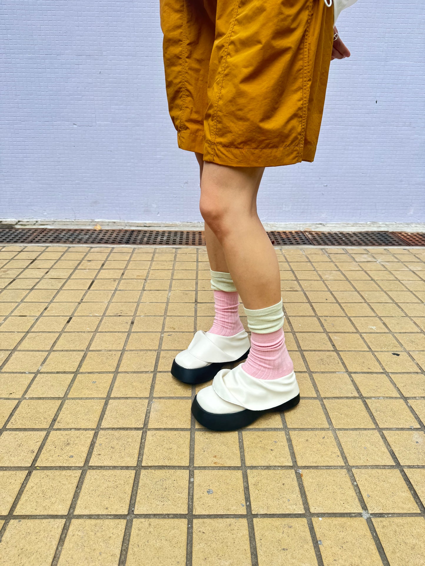 大袋設計風褸料短褲