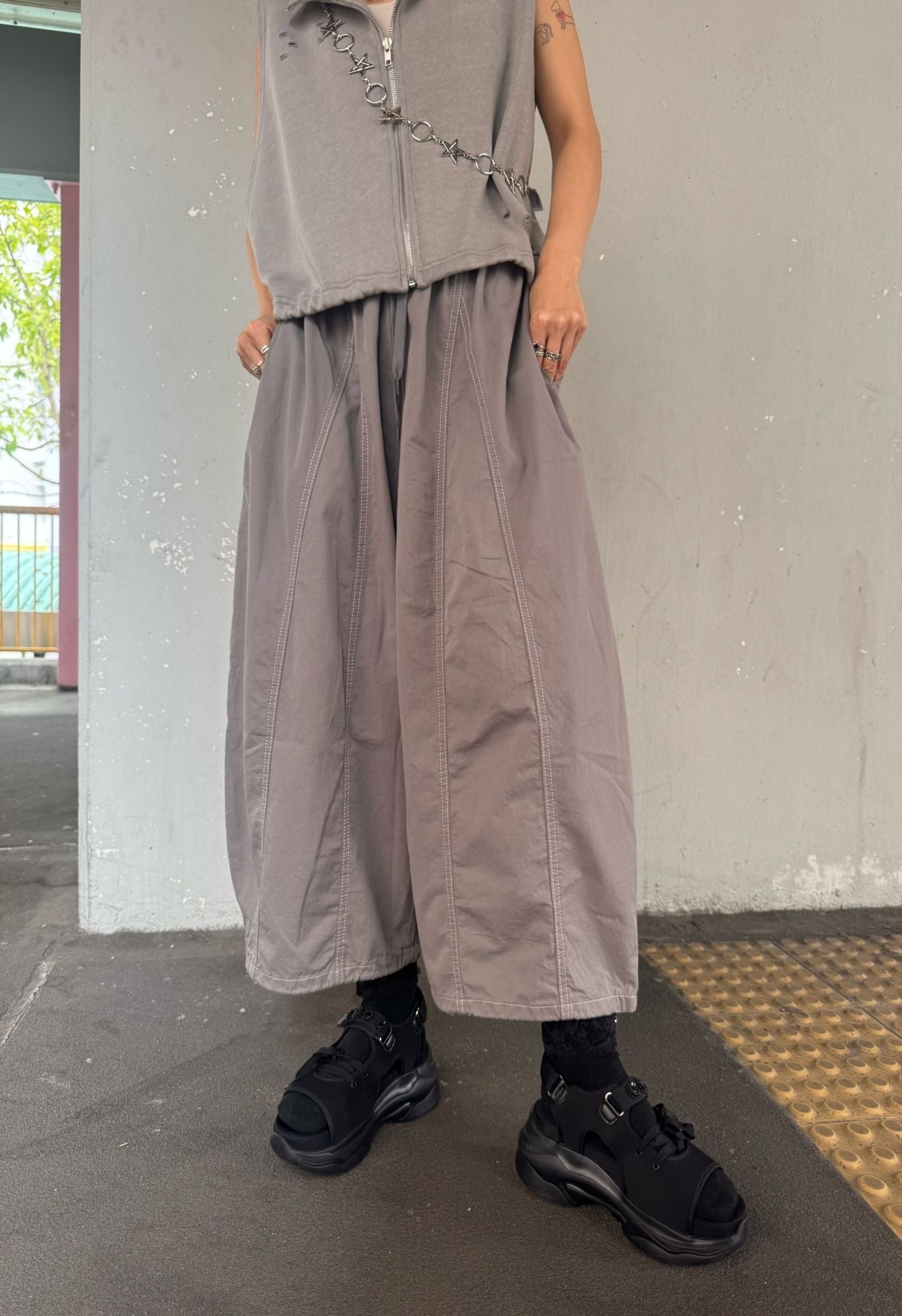 七分波波風褸褲
