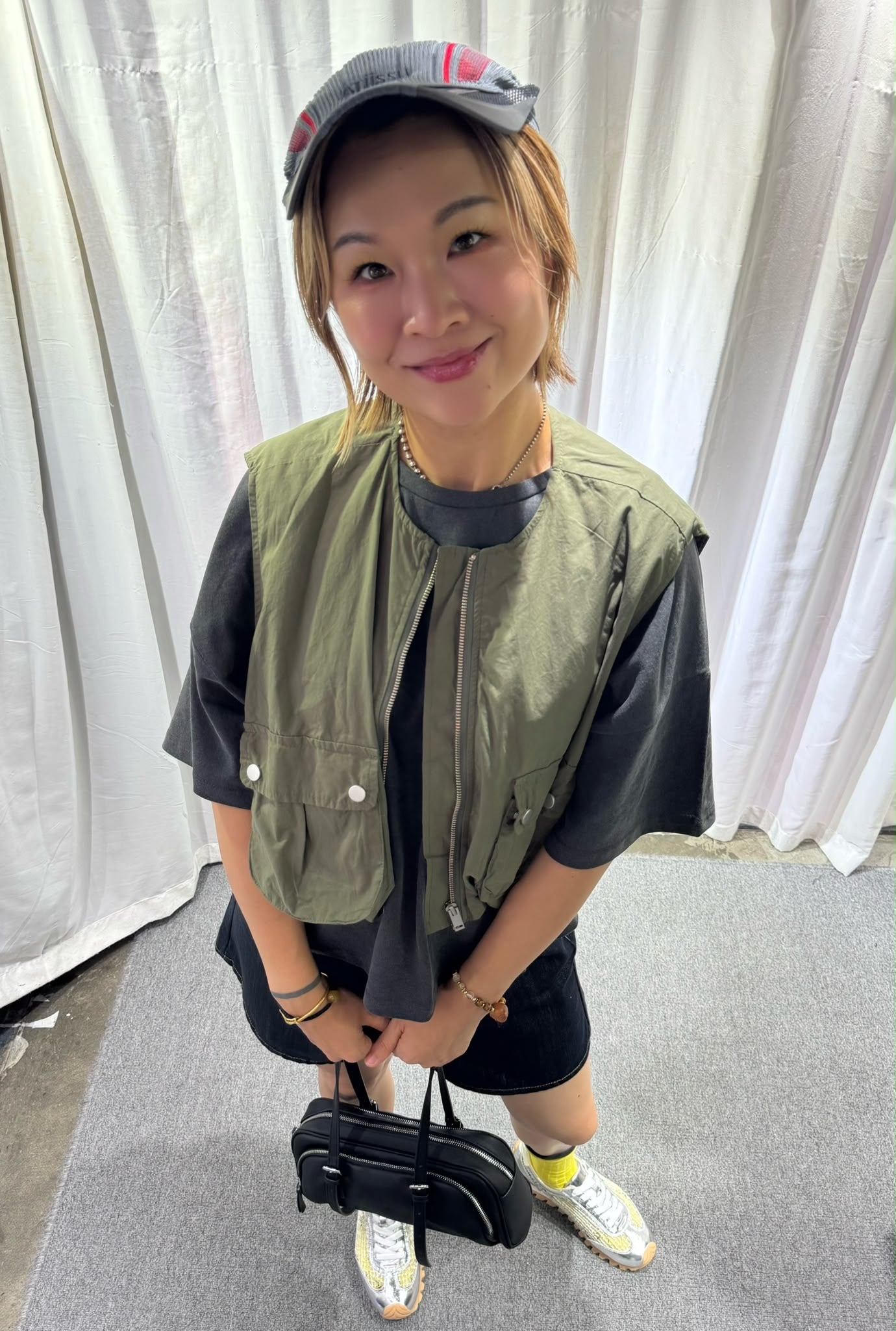 大袋風褸料背心